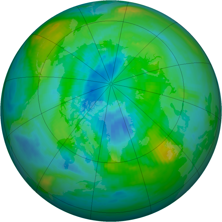 Arctic ozone map for 26 September 1982